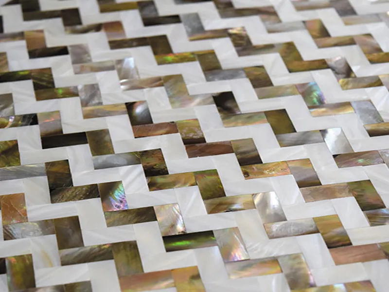 Inlay 0.4x0.8 Polished Shell, Mother of Pearl Mosaic 1