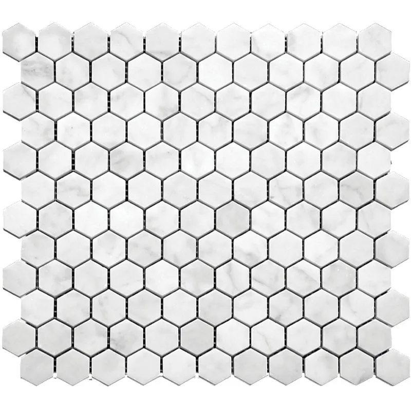 Carrara Hex 1X1 Honed Bianco Mosaic 0