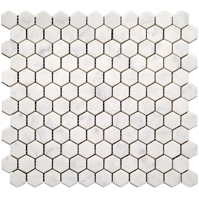 Carrara Hex 1X1 Polished Bianco Mosaic 0