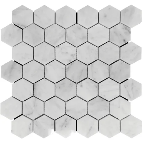 Carrara Hex 2X2 Polished 1.9X1.9 Bianco Mosaic 0