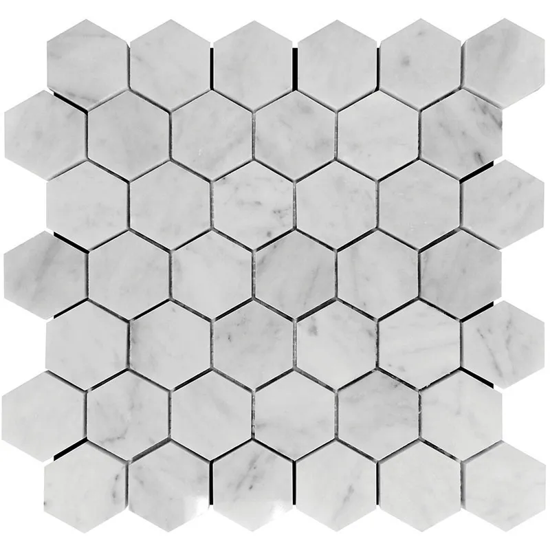 Carrara Hex 2X2 Polished 1.9X1.9 Bianco Mosaic 0