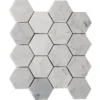 Carrara Hex 3X3 Polished 3Х3 Bianco Mosaic 1