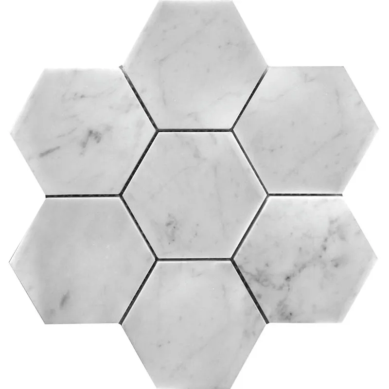 Carrara Hex 4X4 Honed Bianco Mosaic 0