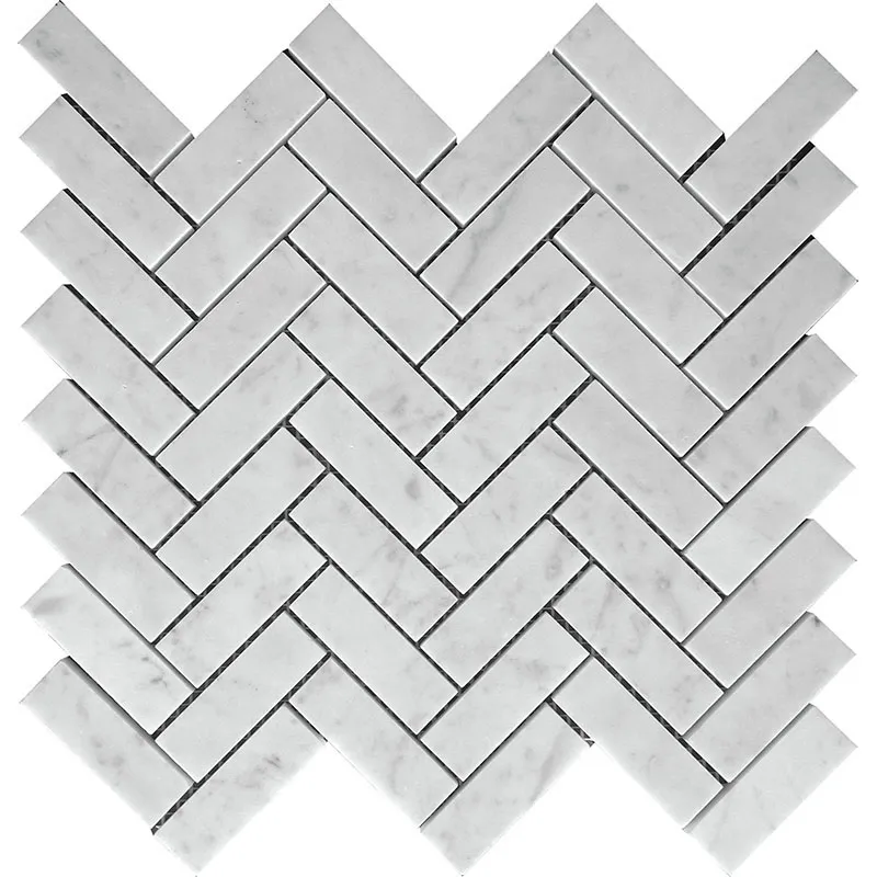 Carrara 1X3 Herringbone Honed Bianco Mosaic 0