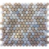 Centro Plaza 0.8X0.8 Polished Crema Marfil, Emperador Dark Mosaic 0