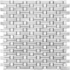 Granada 0.5X0.5+0.2X1.6 Polished Eastern White Mosaic 0