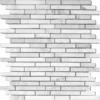 Old City Blanco 0.5X3.75+0.5X1.9 Polished, Split Face Eastern White Mosaic 1