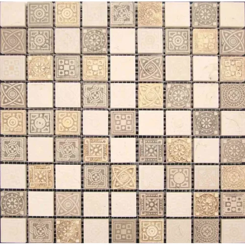 Legend 1 1.2X1.2 Textured, Foiled Stone Mosaic 0