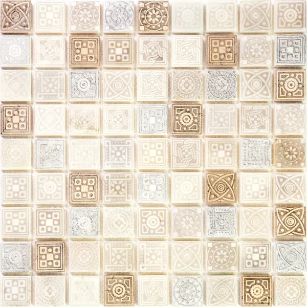 Legend 3 1.2X1.2 Textured, Foiled Stone Mosaic 1