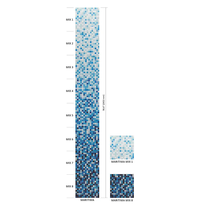 Maritima 0.8X0.8 Glossy Glass Mosaic 2