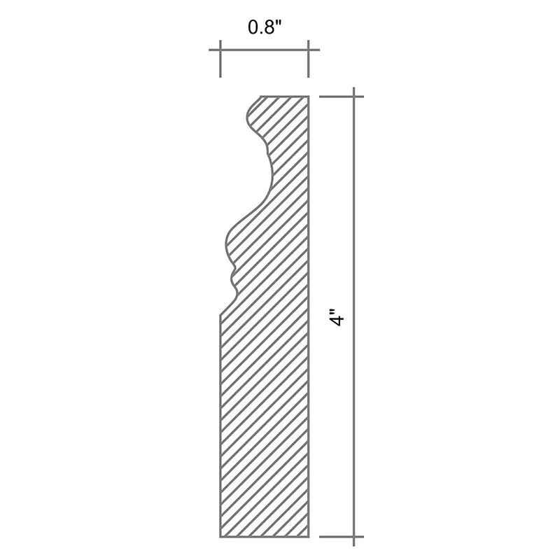 Bardiglio Base 4X0.8X12 Polished Nuvolato Trim 2