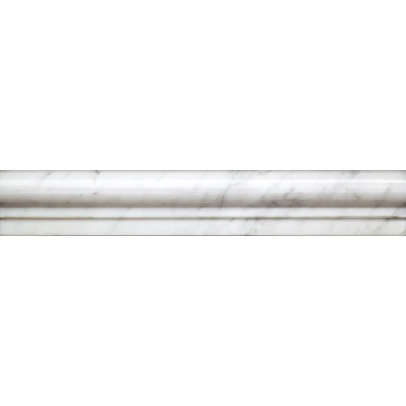 Carrara Chair Rail 2X1X12 Polished marble trim 0