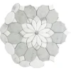 Merletto Bianco 10.4X12 Polished Thassos, Calacatta, Carrara Tile 6