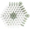 Parem 10.9X9.4 Polished Thassos, Mint Green Tile 0