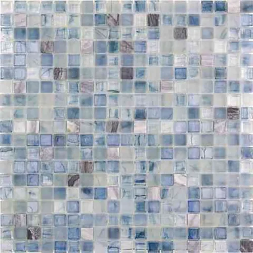 Amber Azul 0.6X0.6 Glossy Glass Mosaic 0