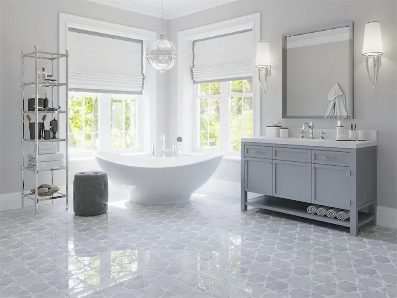 Victoria 11.2X11.2 Polished Marble Tile 2