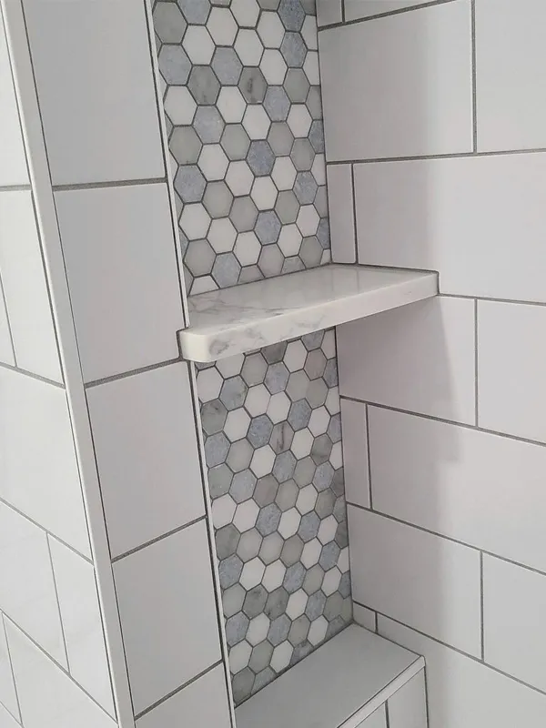 Korfos 1X1 Polished Thassos, Carrara, Blue Celeste Mosaic 4