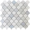 Houlakia 1.8X1.9 Polished Thassos, Carrara, Blue Celeste Mosaic 0