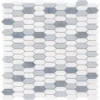 Ammos 11X13 Polished Thassos, Blue Celeste, Azul Macauba Tile 1