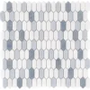 Ammos 11X13 Polished Thassos, Blue Celeste, Azul Macauba Tile 0