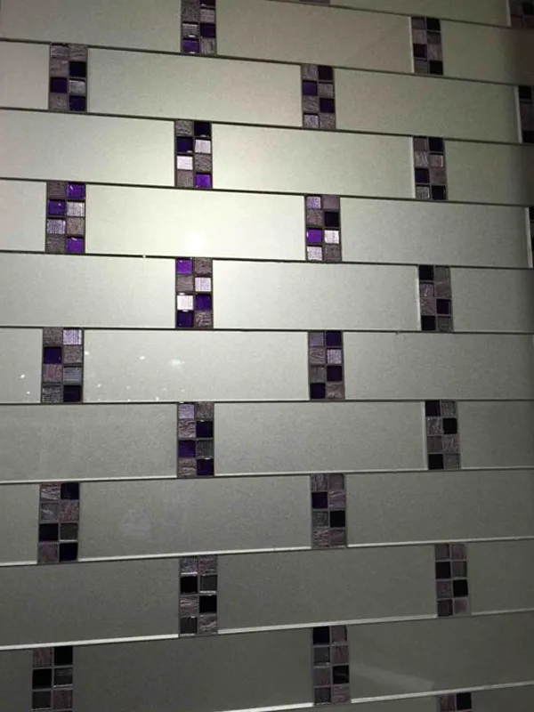 Purple Rain 1Х1 Polished, Foiled Glass, Resin, Stone Mosaic 9