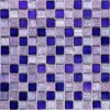 Purple Rain 1Х1 Polished, Foiled Glass, Resin, Stone Mosaic 0