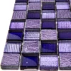 Purple Rain 1Х1 Polished, Foiled Glass, Resin, Stone Mosaic 2