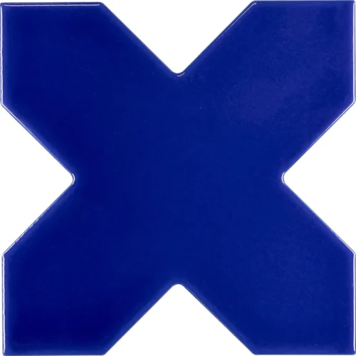 Moorish Azul Cross 5.35X5.35 Glossy Ceramic Tile 0