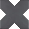 Moorish Black Cross 5.35X5.35 Matte Ceramic Tile 0