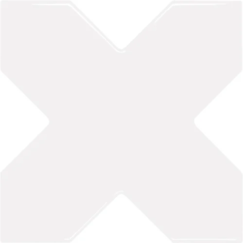 Moorish Blanco Gloss Cross 5.35X5.35 Glossy Ceramic Tile 0