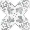 Moorish Grey Cross Deco 5.35X5.35 Matte Ceramic Tile 0