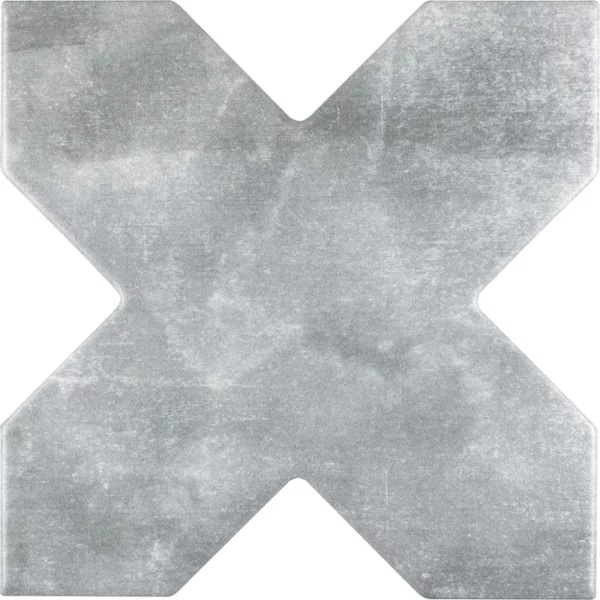 Moorish Grey Cross 5.35X5.35 Matte Ceramic Tile 1