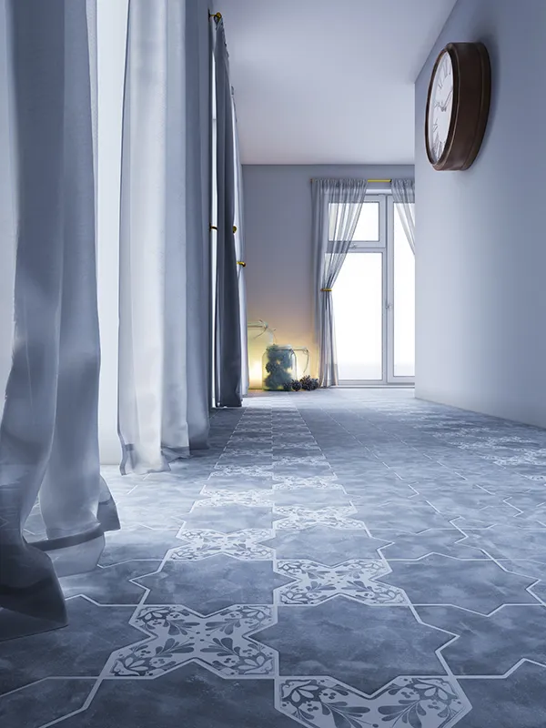 Moorish Grey Star 5.35X5.35 Matte Ceramic Tile 4