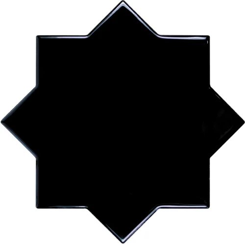 Moorish Nero Gloss Star 5.35X5.35 Glossy Ceramic Tile 0