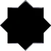 Moorish Nero Gloss Star 5.35X5.35 Glossy Ceramic Tile 1