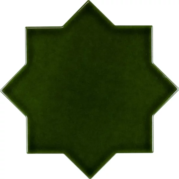 Moorish Verde Star 5.35X5.35 Glossy Ceramic Tile 1