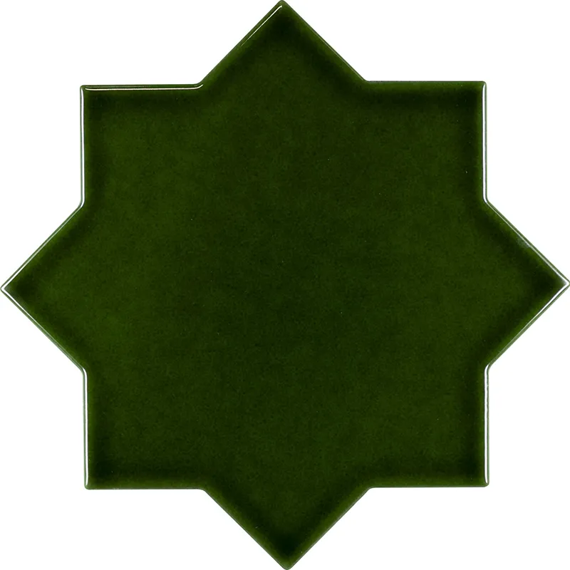 Moorish Verde Star 5.35X5.35 Glossy Ceramic Tile 0