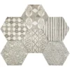 Movement Hexagon Deco Ivory 9.9X9.9 Matte Porcelain tile 0