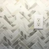 Tuckernuck Herringbone 1.2X3.9 Matte Recycled Glass Mosaic 0