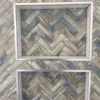 Surfside Herringbone 1.2X3.9 Matte Recycled Glass Mosaic 0