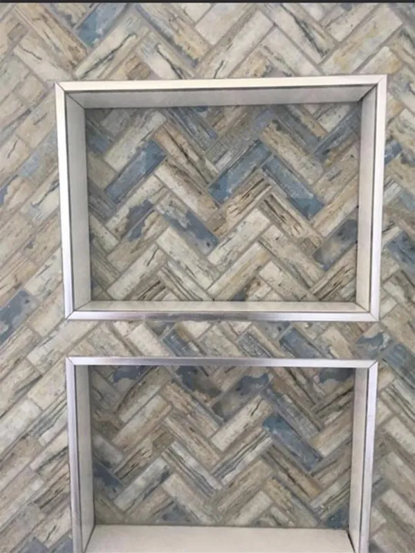 Surfside Herringbone 1.2X3.9 Matte Recycled Glass Mosaic 0