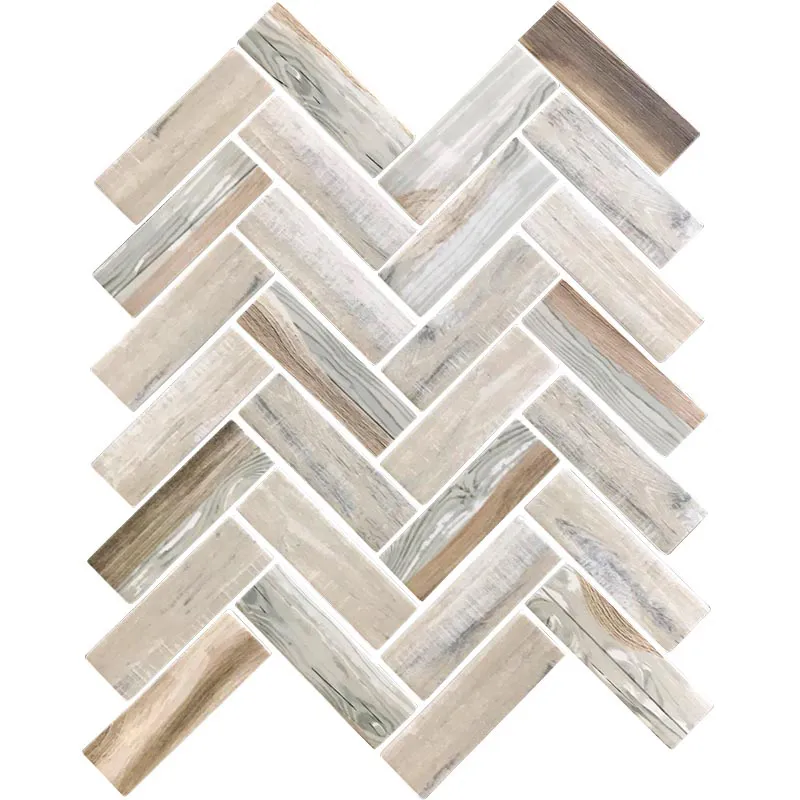 Sankaty Herringbone 1.2X3.9 Matte Recycled Glass Mosaic 0