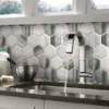 Madaket Hex 2.8X2.8 Matte Recycled Glass Mosaic 3