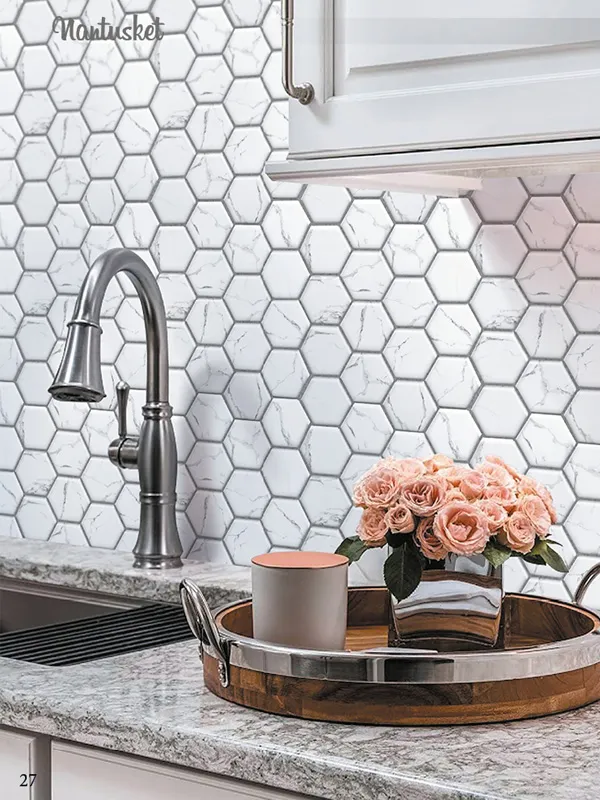 Hummock Hex 10.2X11.7 Matte Recycled Glass Tile 3