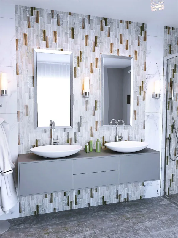 Sankaty 2.75X5.7 Matte Recycled Glass Mosaic 2