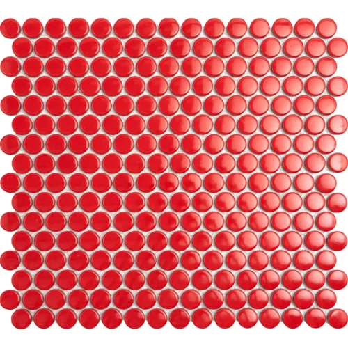 Red Star 0.75X0.75 Glossy Porcelain Mosaic 0