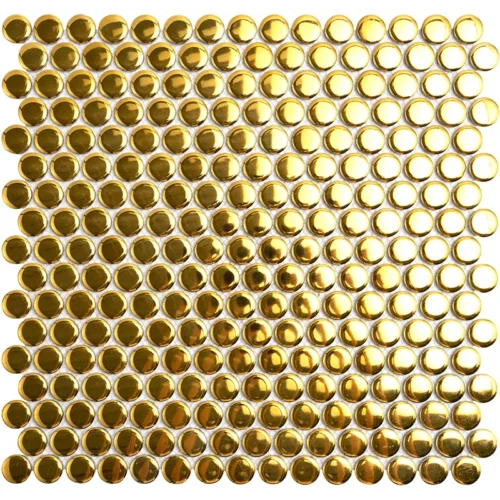 Gold Stardust 0.75X0.75 Glossy Porcelain mosaic 0