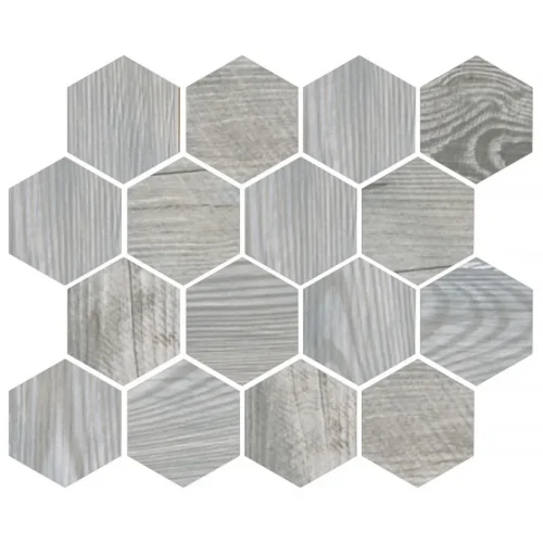 Oregon Grey Wood Hex 9.8X11.8 Matte Porcelain Tile 0