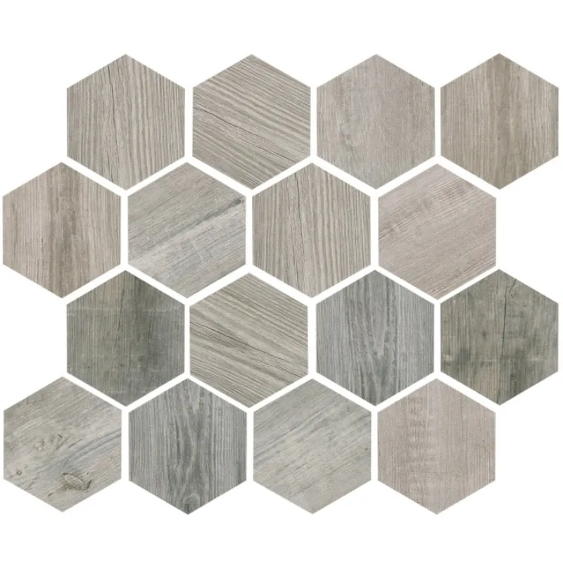 Oregon Rustic Bianco Hex 9.8X11.8 Matte Porcelain Mosaic 0