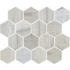 Oregon White Wood Hex 9.8X11.8 Matte Porcelain Mosaic 0